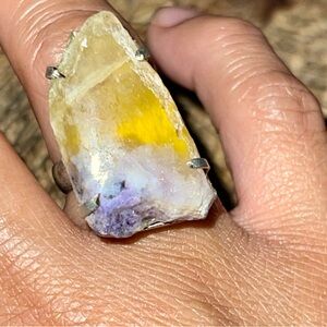 Purple Fluorite Ring Size 8 1/4